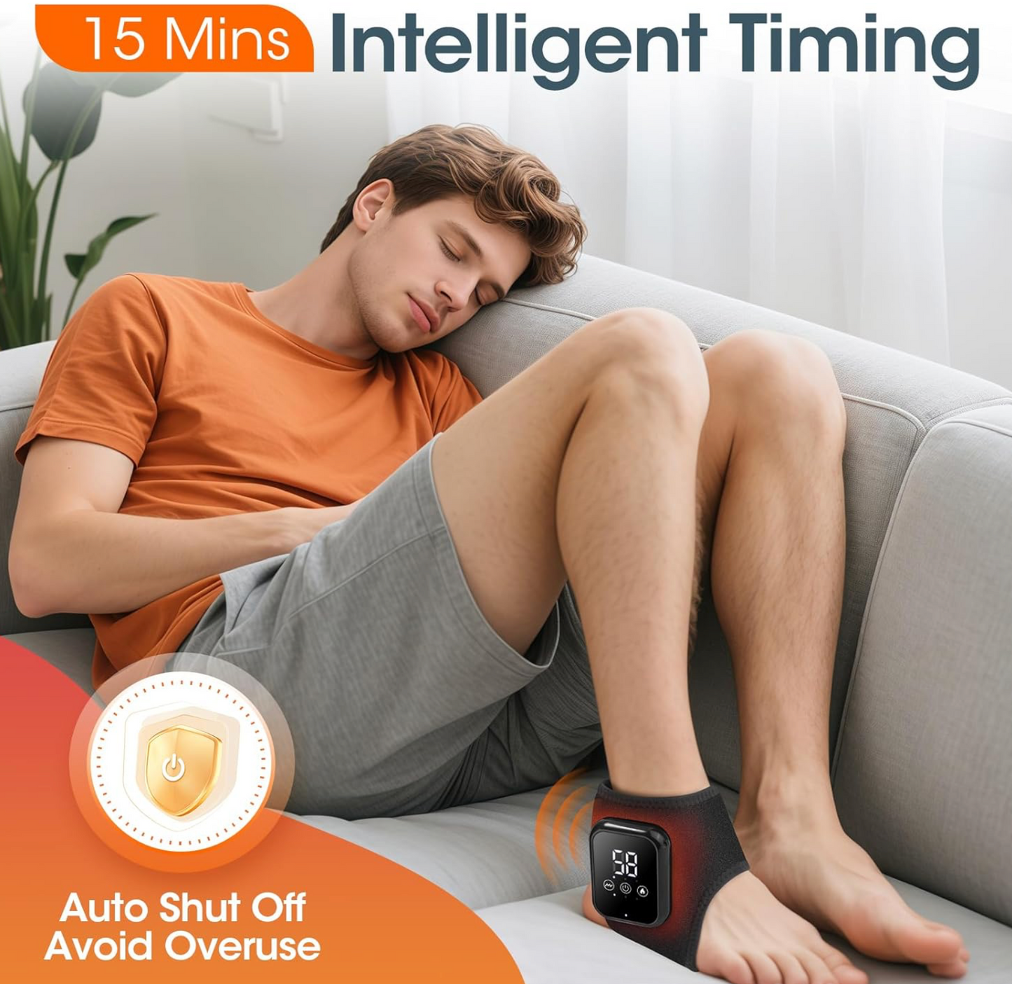 Healio Lux Foot & Heel Brace with Heat and Vibration