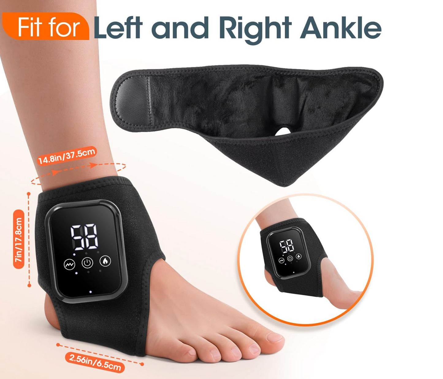 Healio Lux Foot & Heel Brace with Heat and Vibration